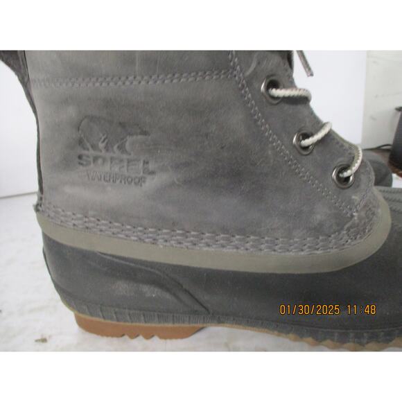 USED Sperry Men\'s Cheyanne Lace Rain Boot ,Grey/black/gum-Size 10 main image 8
